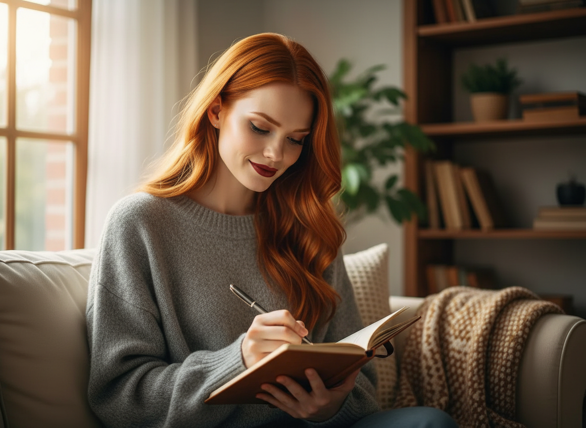 Scarlet with sheet music and lyrics showing section labels