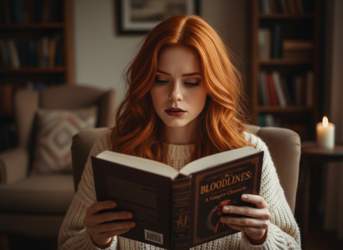 Scarlet with sheet music and lyrics showing section labels